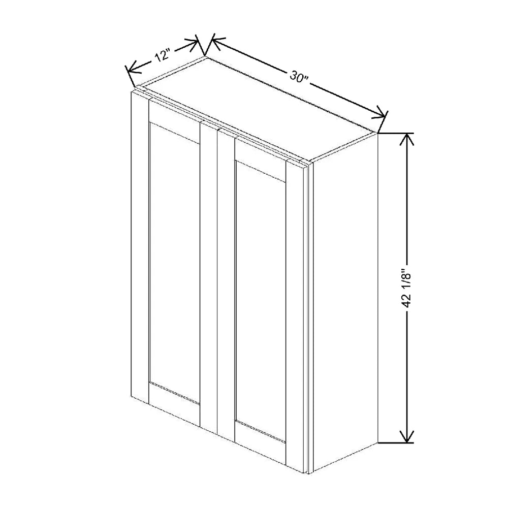 30" W X 42 1/8" H X 12" D Wall Cabinet