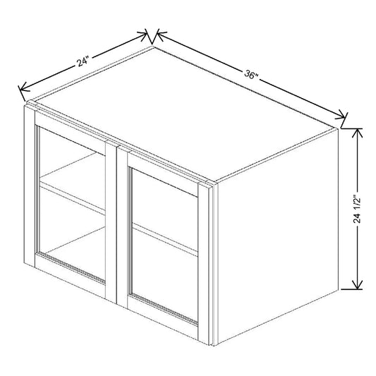 36" W X 24 1/2" H X 24" D Refrigerator Specialty Door Wall Cabinet