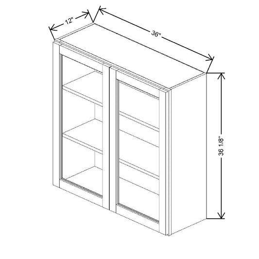 36" W X 36 1/8" H X 12" D Specialty Door Wall Cabinet