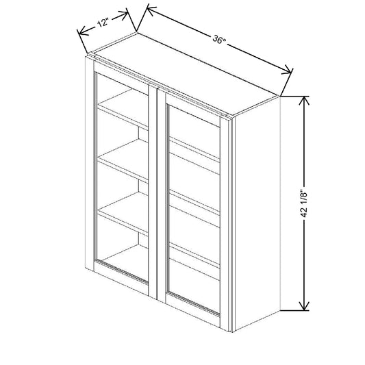 36" W X 42 1/8" H X 12" D Specialty Door Wall Cabinet