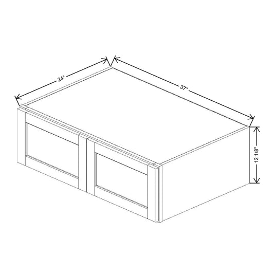 37" W X 12 1/8" H X 24" D Refrigerator Wall Cabinet