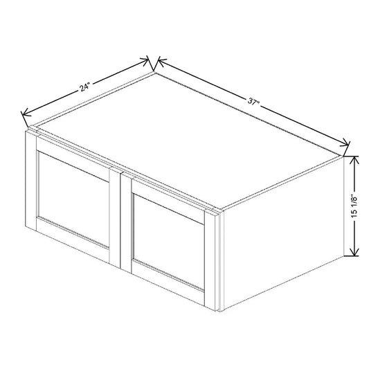 37" W X 15 1/8" H X 24" D Refrigerator Wall Cabinet