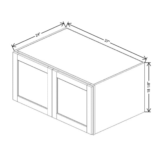 37" W X 28 1/8" H X 24" D Refrigerator Wall Cabinet