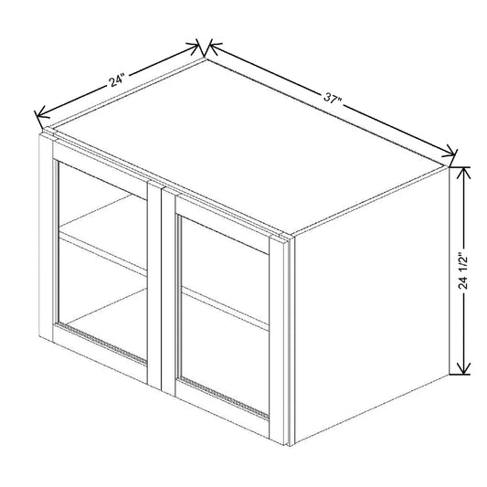 37" W X 24 1/2" H X 24" D Refrigerator Specialty Door Wall Cabinet