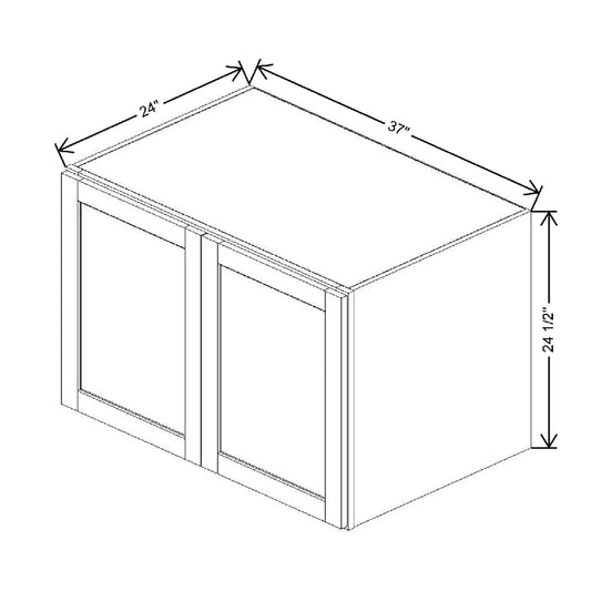 37" W X 24 1/2" H X 24" D Refrigerator Wall Cabinet