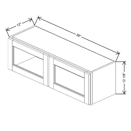 39" W X 12 1/8" H X 12" D Specialty Door Wall Cabinet
