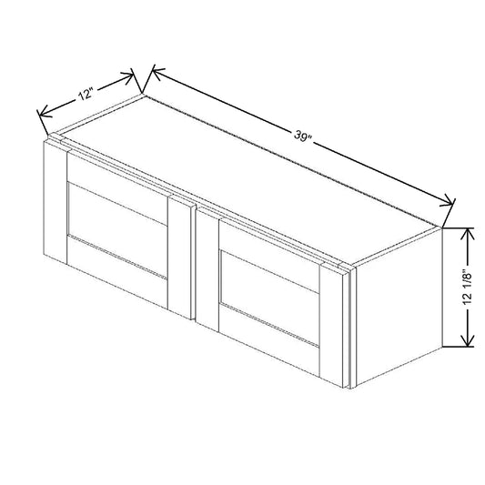39" W X 12 1/8" H X 12" D Wall Cabinet