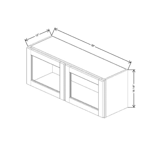 39" W X 15 1/8" H X 12" D Specialty Door Wall Cabinet