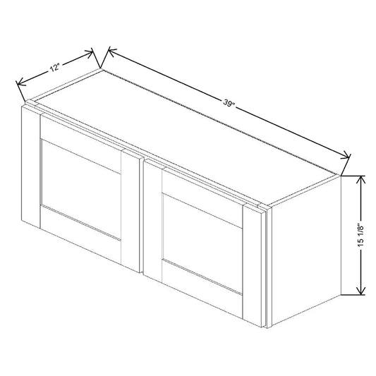 39" W X 15 1/8" H X 12" D Wall Cabinet