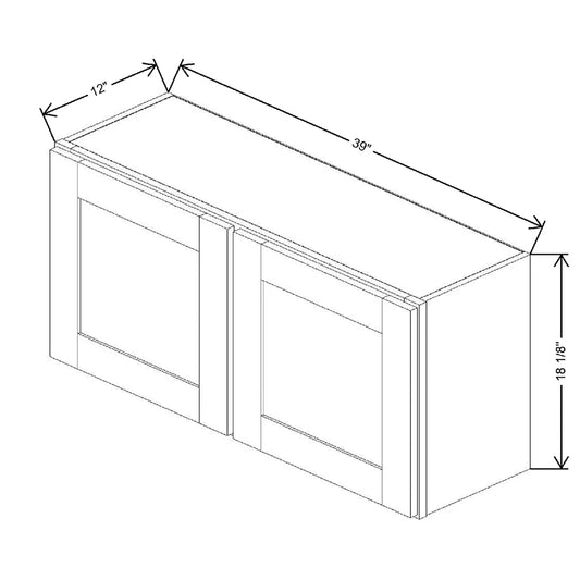39" W X 18 1/8" H X 12" D Wall Cabinet