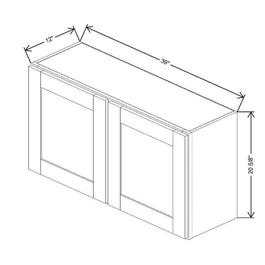 39" W X 20 5/8" H X 12" D Wall Cabinet