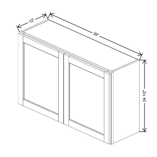 39" W X 24 1/2" H X 12" D Wall Cabinet
