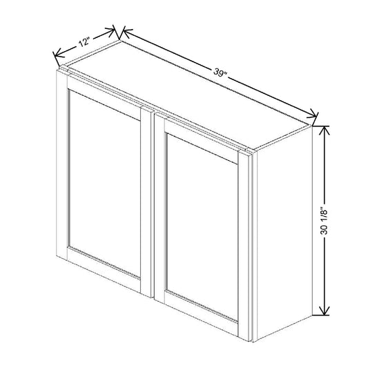 39" W X 30 1/8" H X 12" D Wall Cabinet
