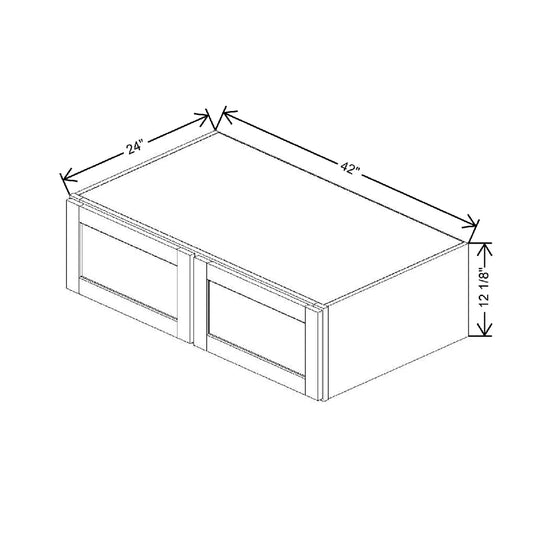 42" W X 18 1/8" H X 24" D Refrigerator Wall Cabinet