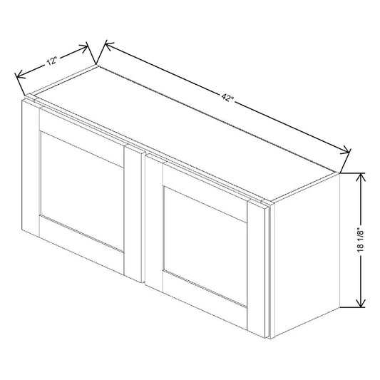 42" W X 18 1/8" H X 12" D Wall Cabinet
