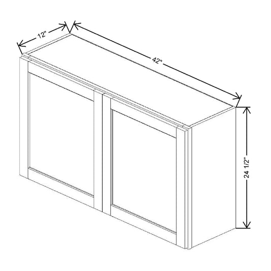 42" W X 24 1/2" H X 12" D Wall Cabinet