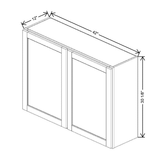 42" W X 30 1/8" H X 12" D Wall Cabinet