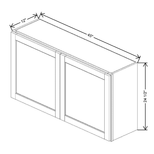 45" W X 24 1/2" H X 12" D Wall Cabinet