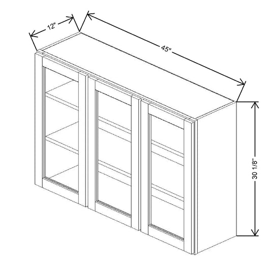 45" W X 30 1/8" H X 12" D Specialty Door Wall Cabinet