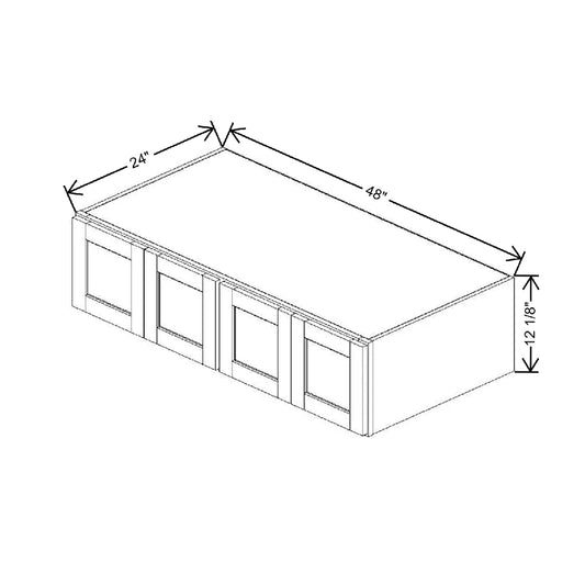 48" W X 12 1/8" H X 24" D Refrigerator Wall Cabinet