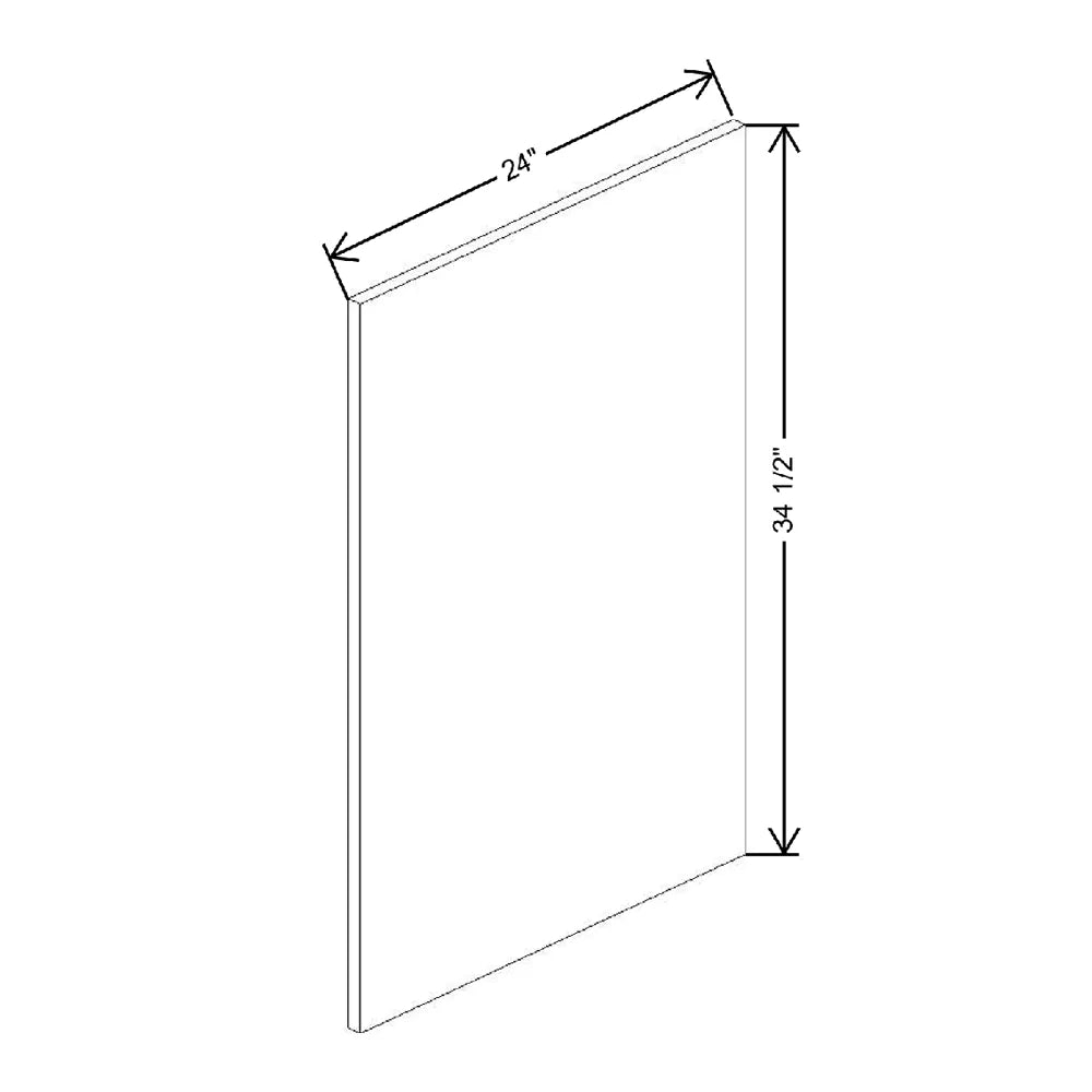 3/4" X 34 1/2" H X 24" D Wood Base End Panel