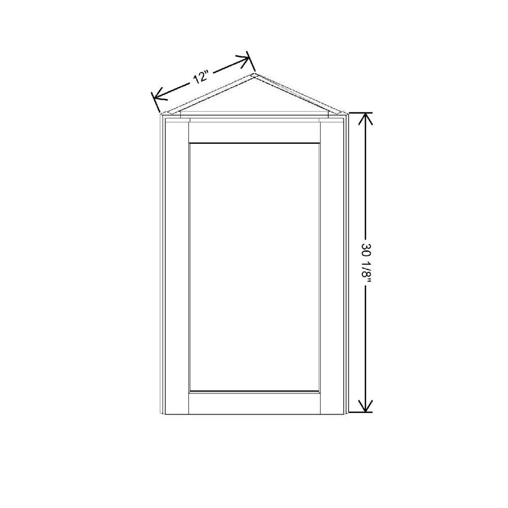 12" W X 30 1/8" H X 12" D Wall End Angle Cabinet