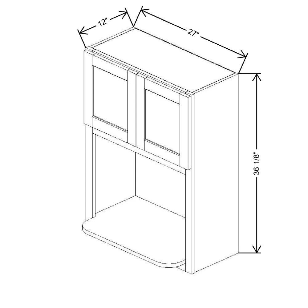 27" W X 36 1/8" H X 12" D Microwave Wall Cabinet