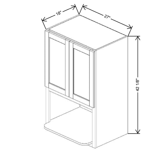 27" W X 42 1/8" H X 18" D Microwave Wall Cabinet