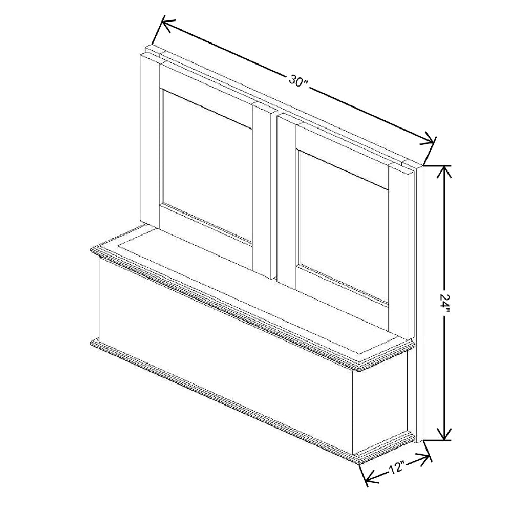 30" W X 24" H X 6 3/16" D Wall Range Hood Straight Valance