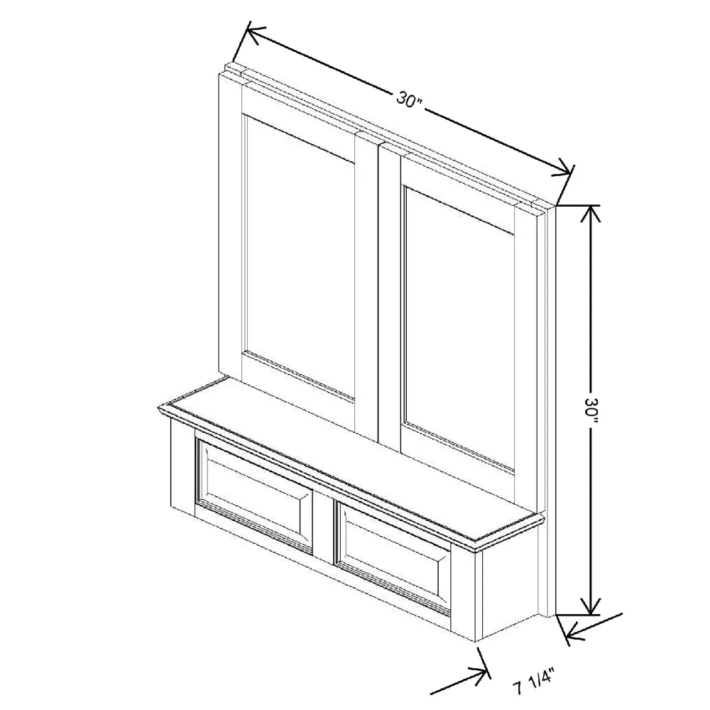 30" W X 30" H X 5 5/16" D Wall Range Hood Raised Panel