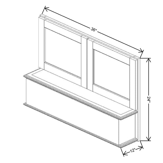 36" W X 24" H X 6 3/16" D Wall Range Hood Straight Valance