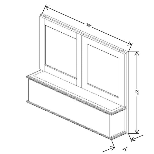 36" W X 27" H X 6 3/16" D Wall Range Hood Straight Valance
