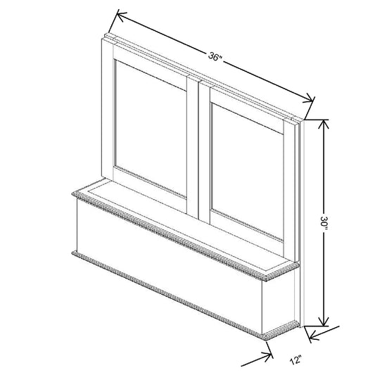 36" W X 30" H X 6 3/16" D Wall Range Hood Straight Valance