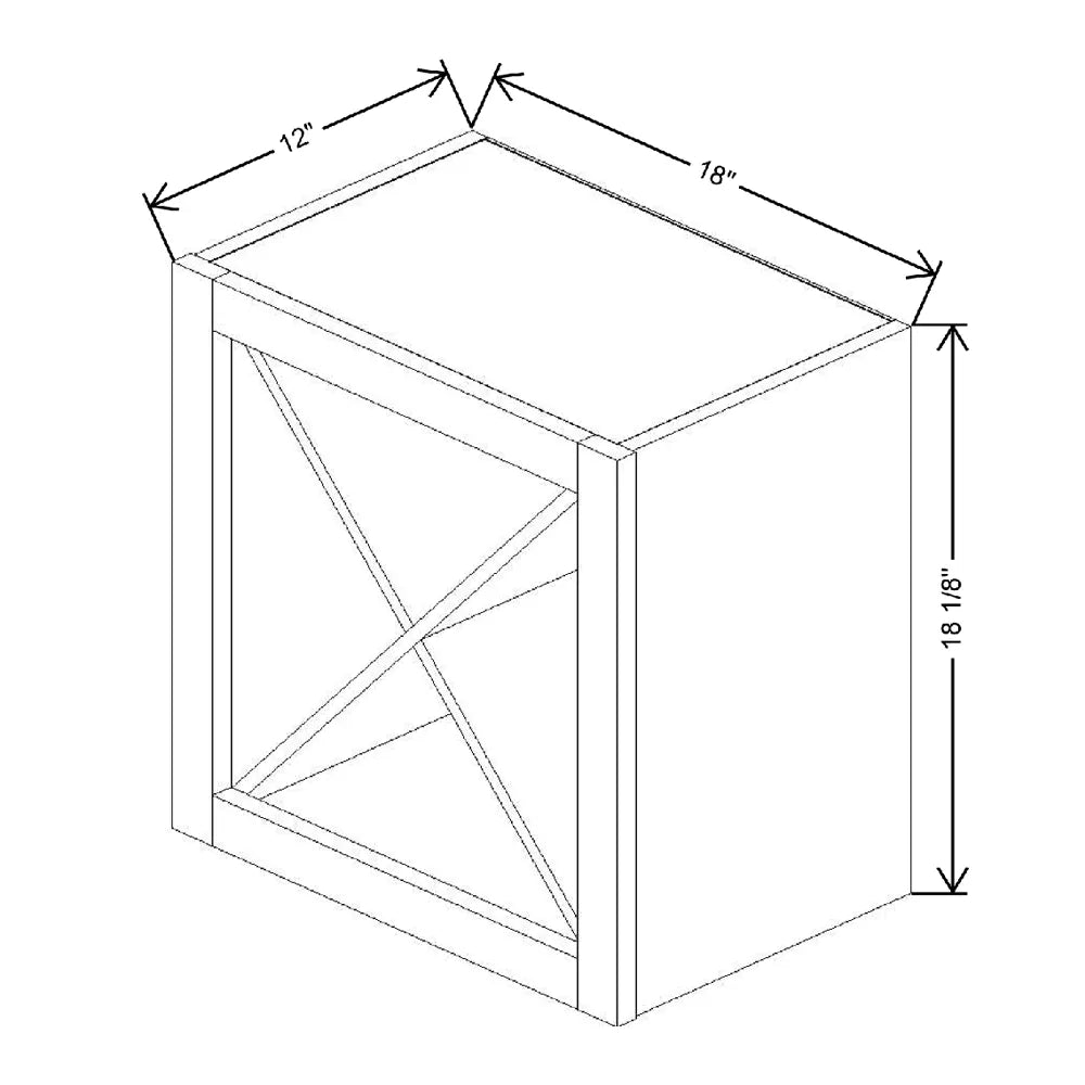 18" W X 18" H X 12" D Wine Storage Cabinet