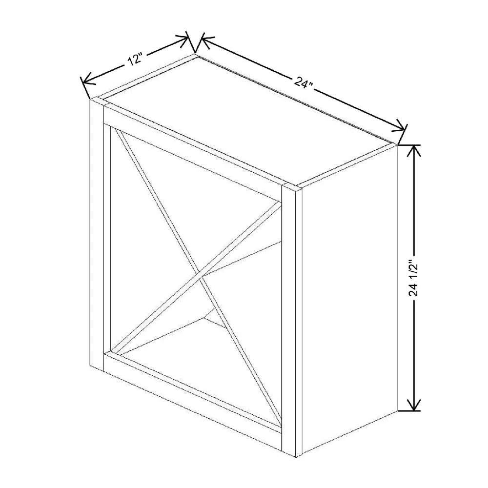 24" W X 24" H X 12" D Wine Storage Cabinet