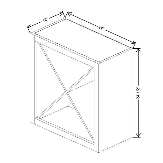 24" W X 24" H X 12" D Wine Storage Cabinet