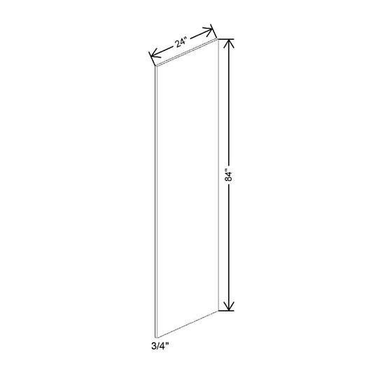 3/4" W X 84" H X 24" D Wood Tall End Panel