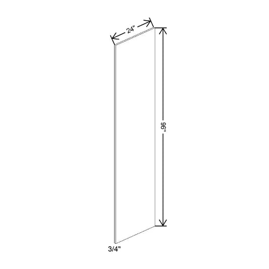 3/4" W X 96" H X 24" D Wood Tall End Panel