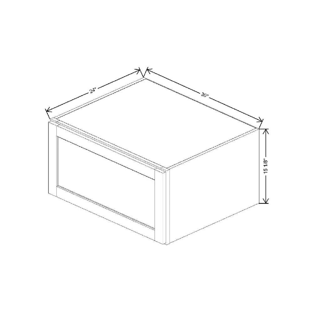 30" W X 15 1/8" H X 24" D Wall Top Hinge Cabinet